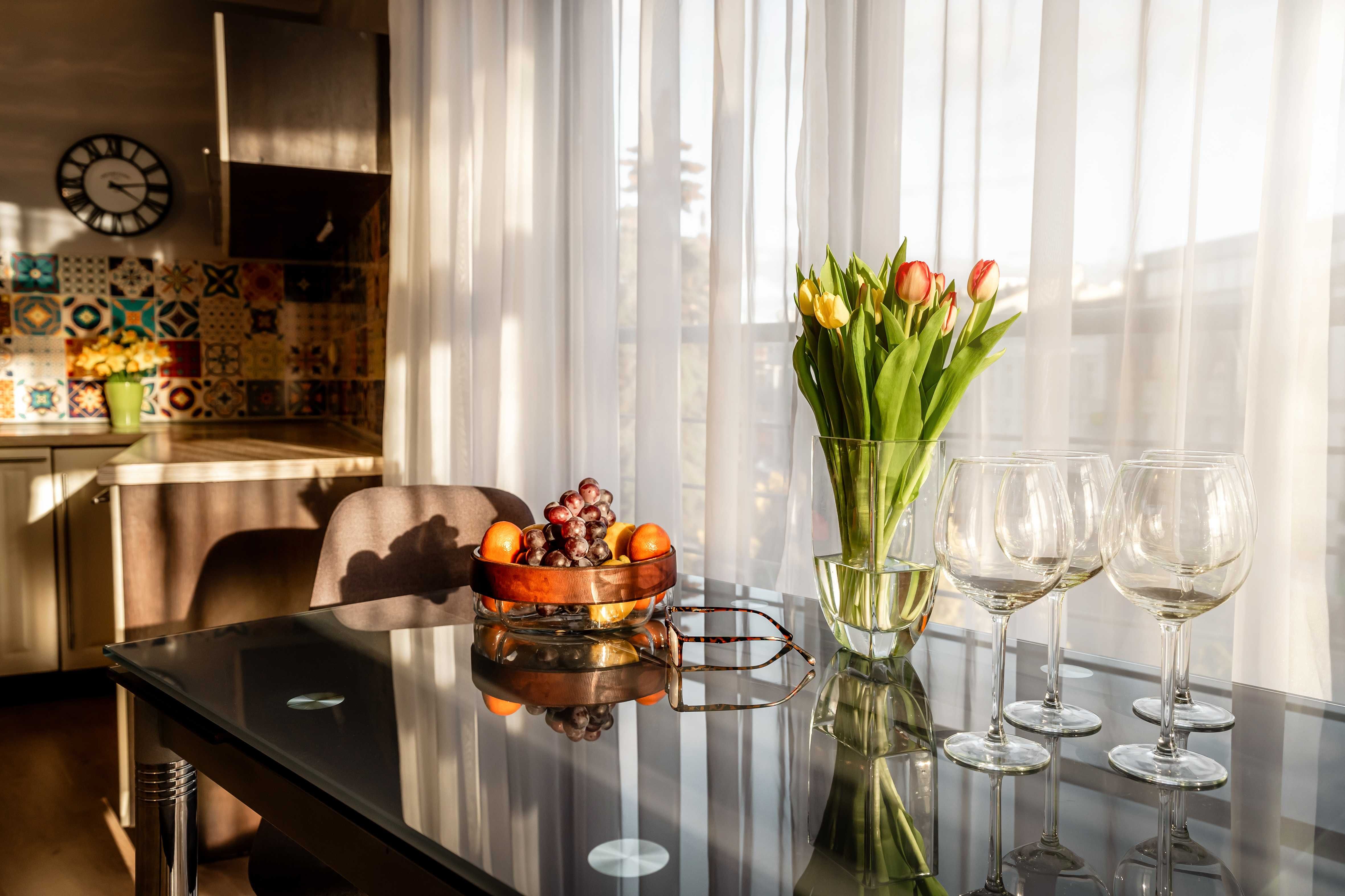 Two-room apartment in city center with designer interior