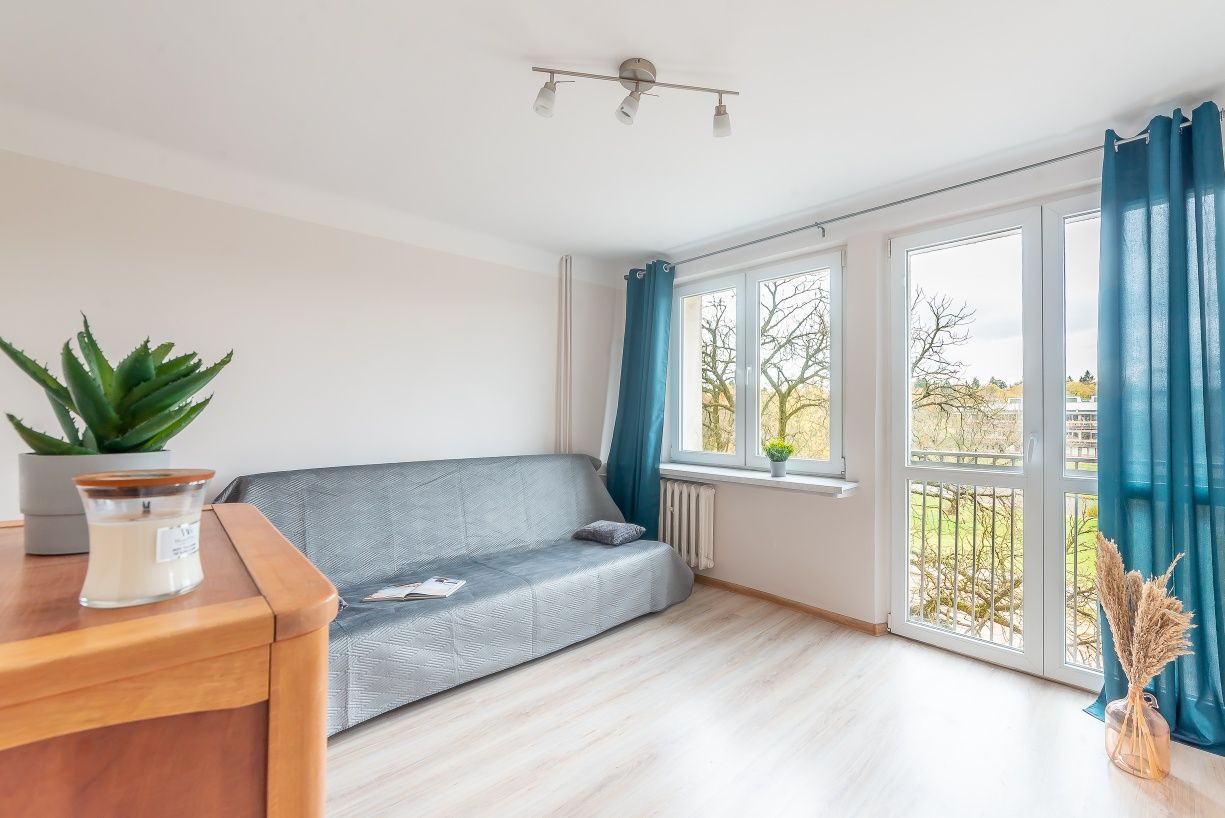 Bright Studio Near Art Academy with Balcony