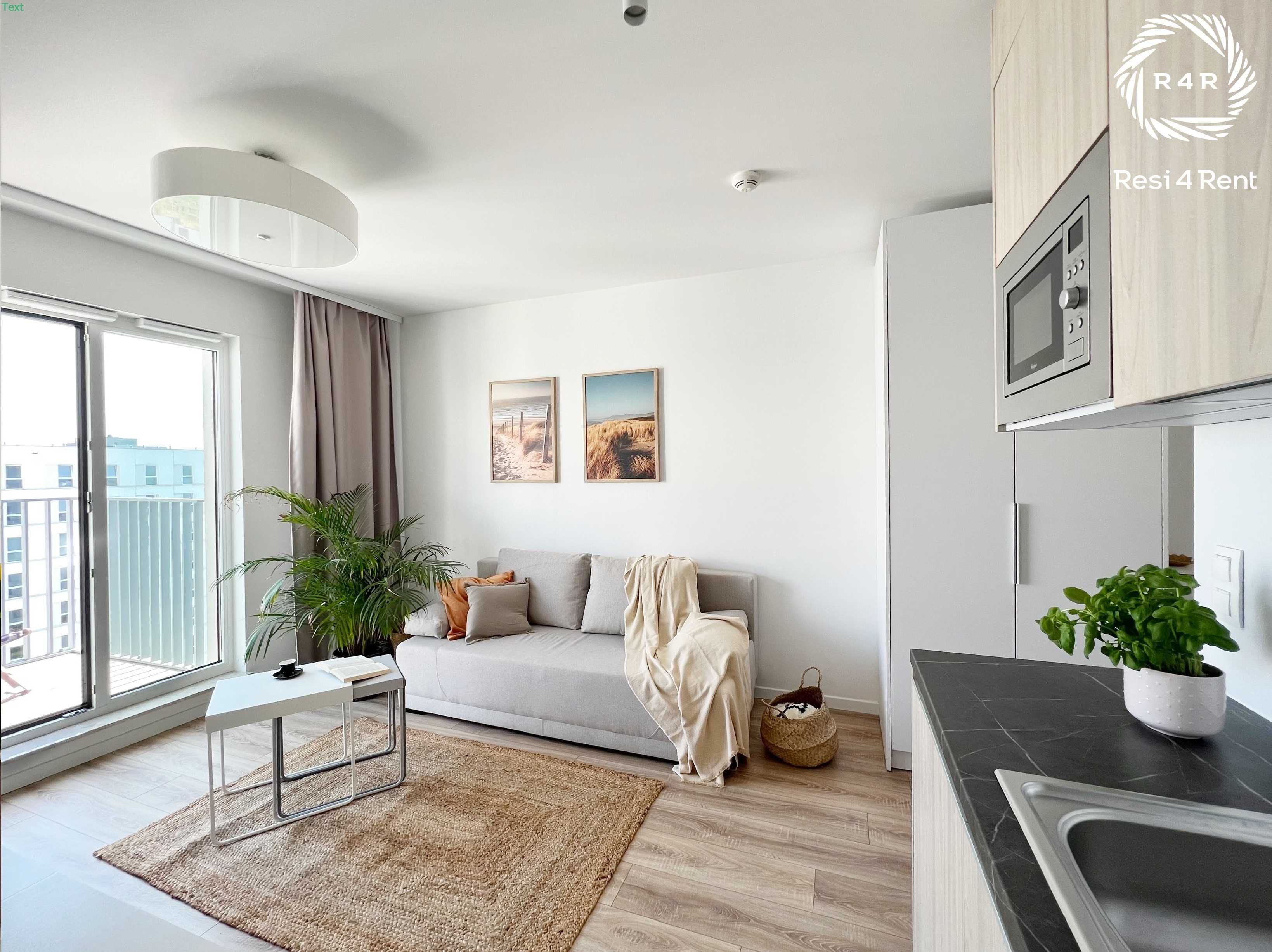 Modern Studio Apartment in Gdańsk-Przymorze with Balcony and Kitchenette