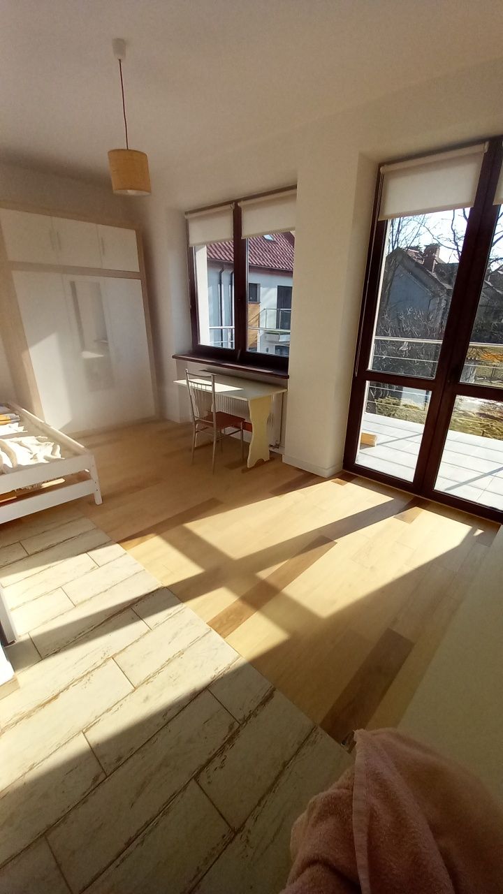 Bright Studio Apartment with Balcony in Krakow