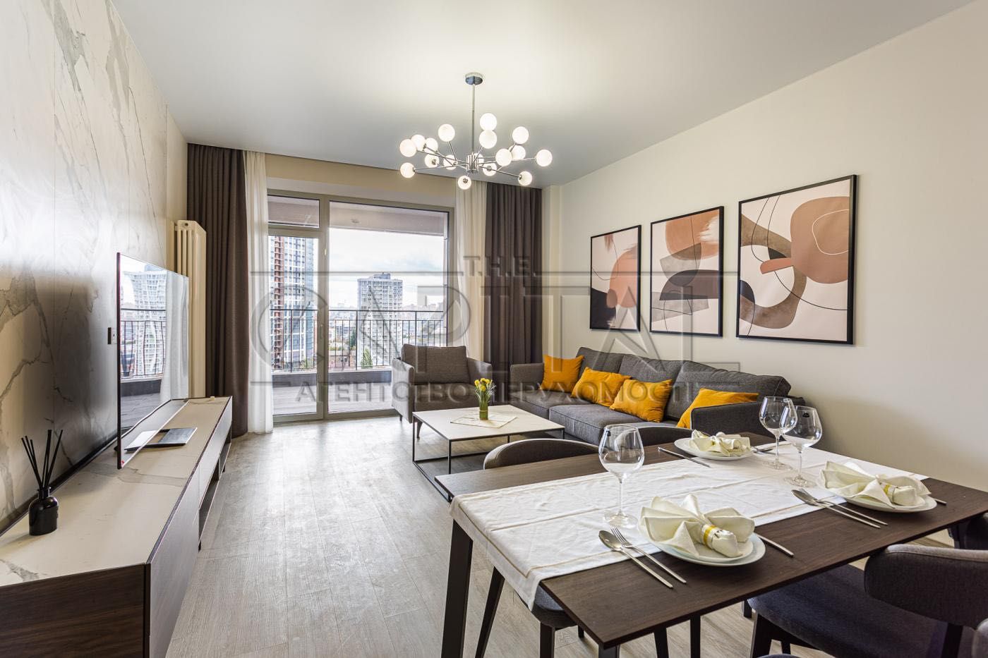 Современная 2-комнатная квартира в Atlantic Residences с дизайнерским ремонтом
