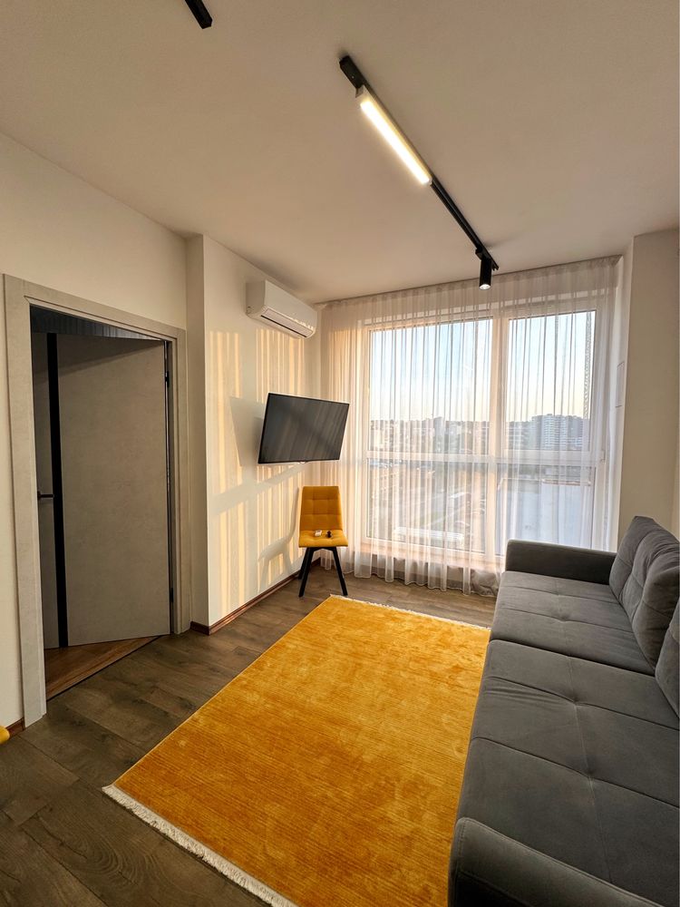 1-bedroom apartment with kitchen-living room in new building