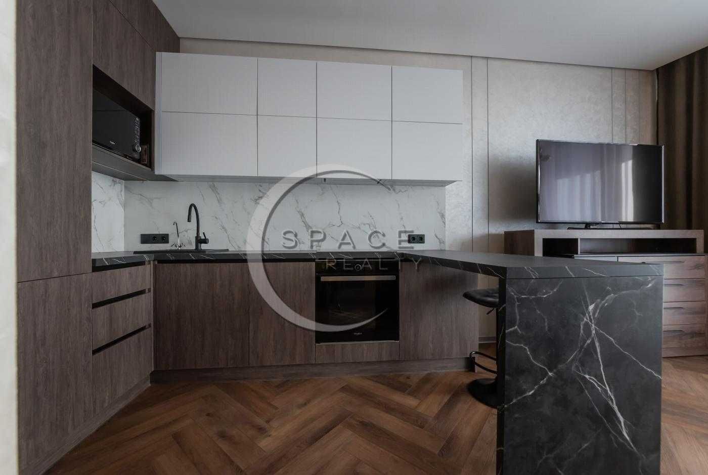 Modern Minimalist Apartment with Wooden and Marble Accents