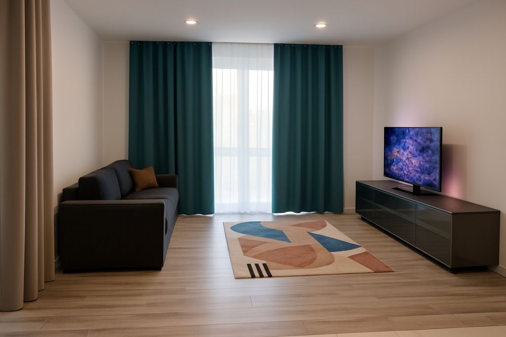 Spacious 1-bedroom studio apartment with separate bedroom in Lviv