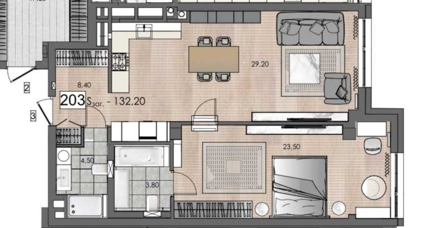 Modern 2-Bedroom Apartment in Atlantic Residences with Designer Renovation
