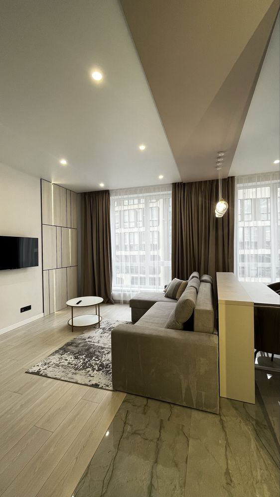 Spacious 2-room apartment with kitchen studio in Parus City complex