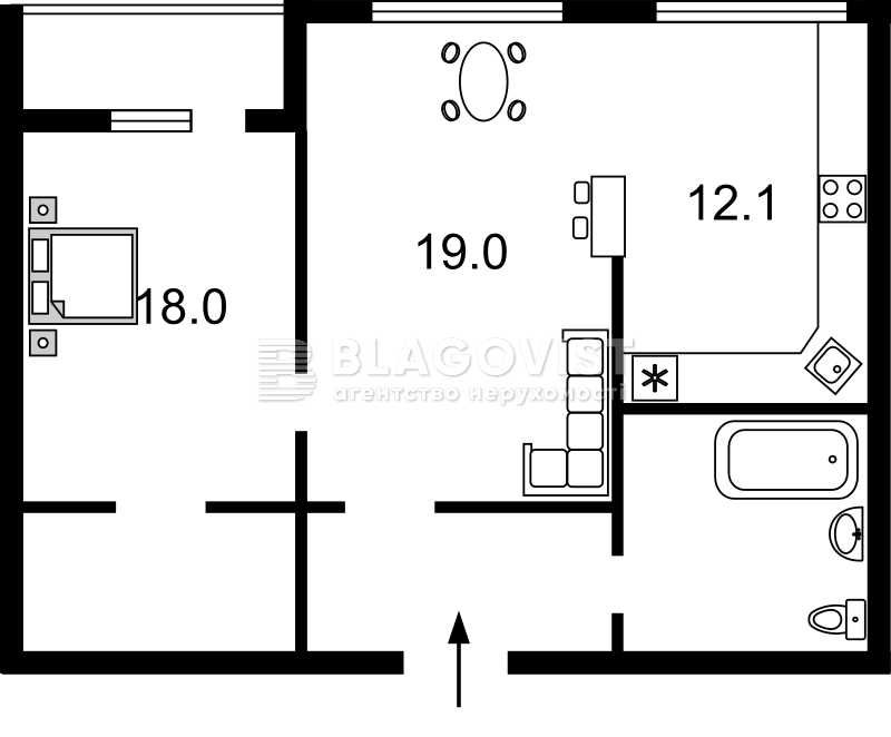 Comfortable 2-Room Apartment in Closed Complex with Modern Design