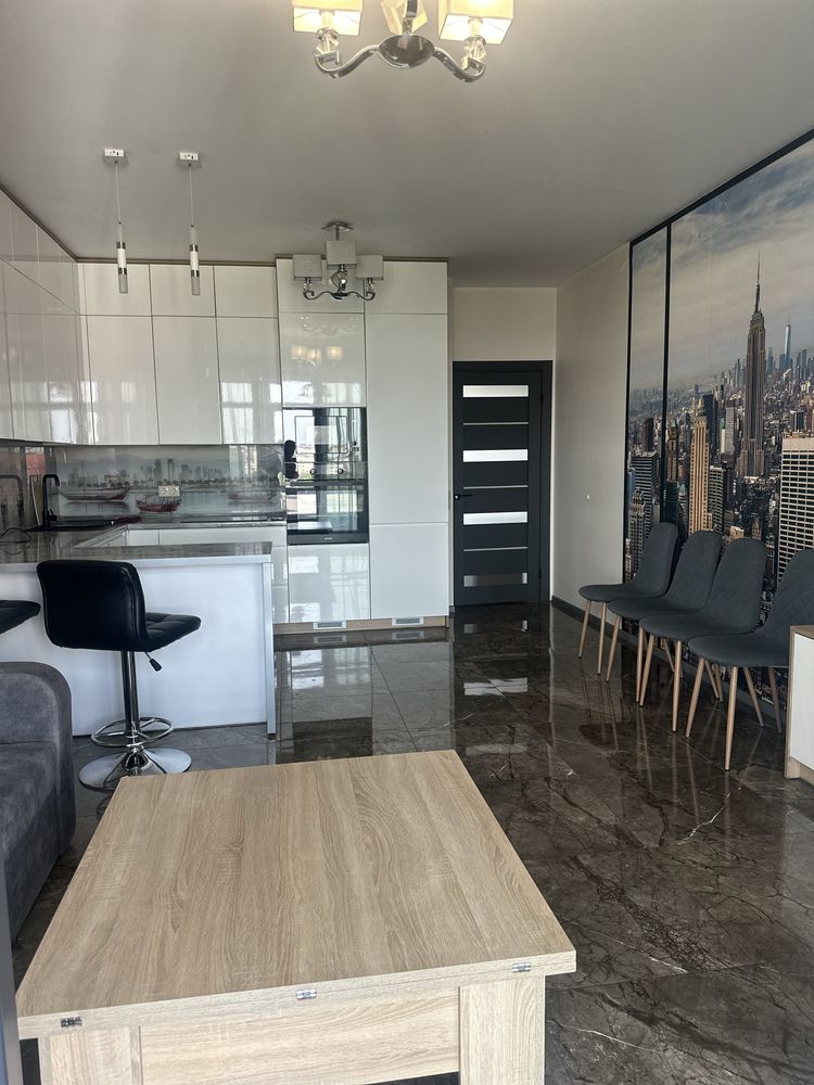 Two-room apartment in Parus Park complex with modern design and full furnishing
