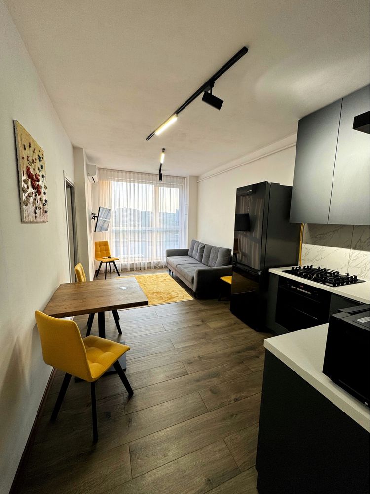 1-bedroom apartment with kitchen-living room in new building