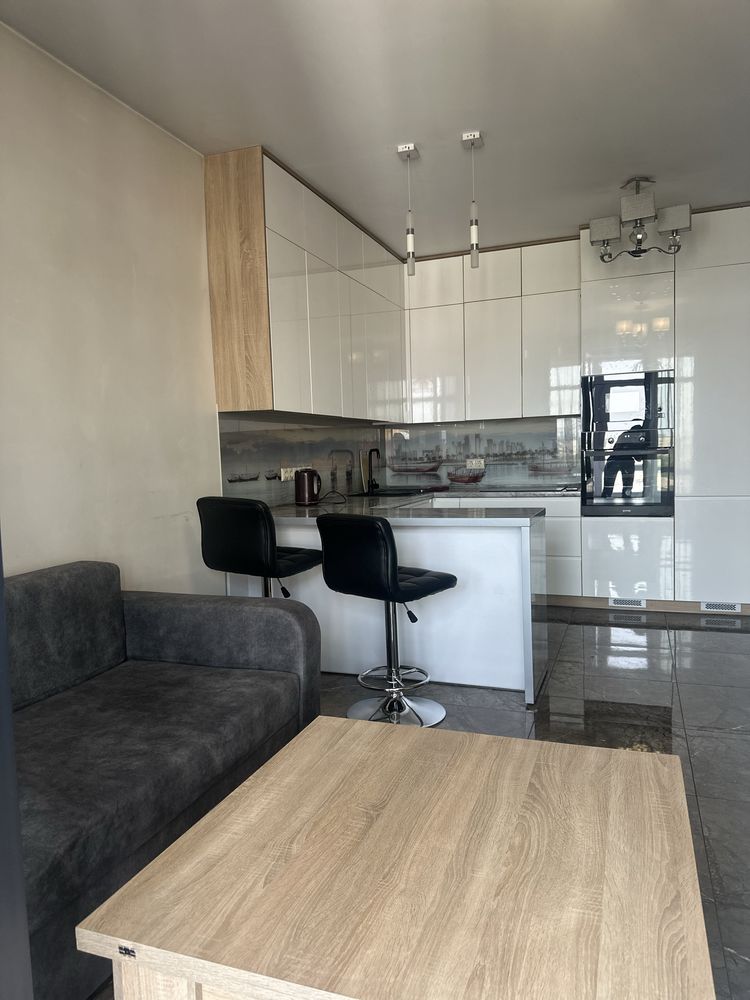 Two-room apartment in Parus Park complex with modern design and full furnishing