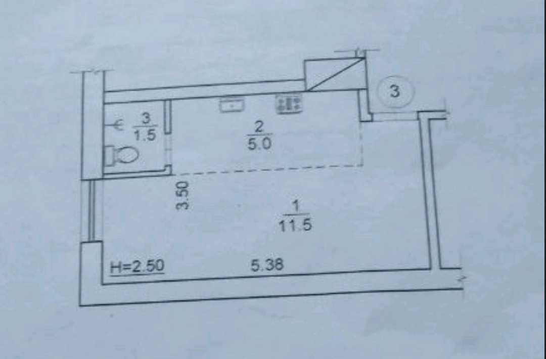 Compact 18 m² Studio Near Ipodrom or Vasylkivska Metro Stations