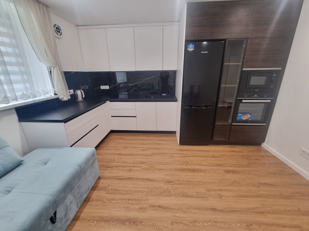 Furnished 1-Room Apartment with Designer Renovation and Built-in Appliances