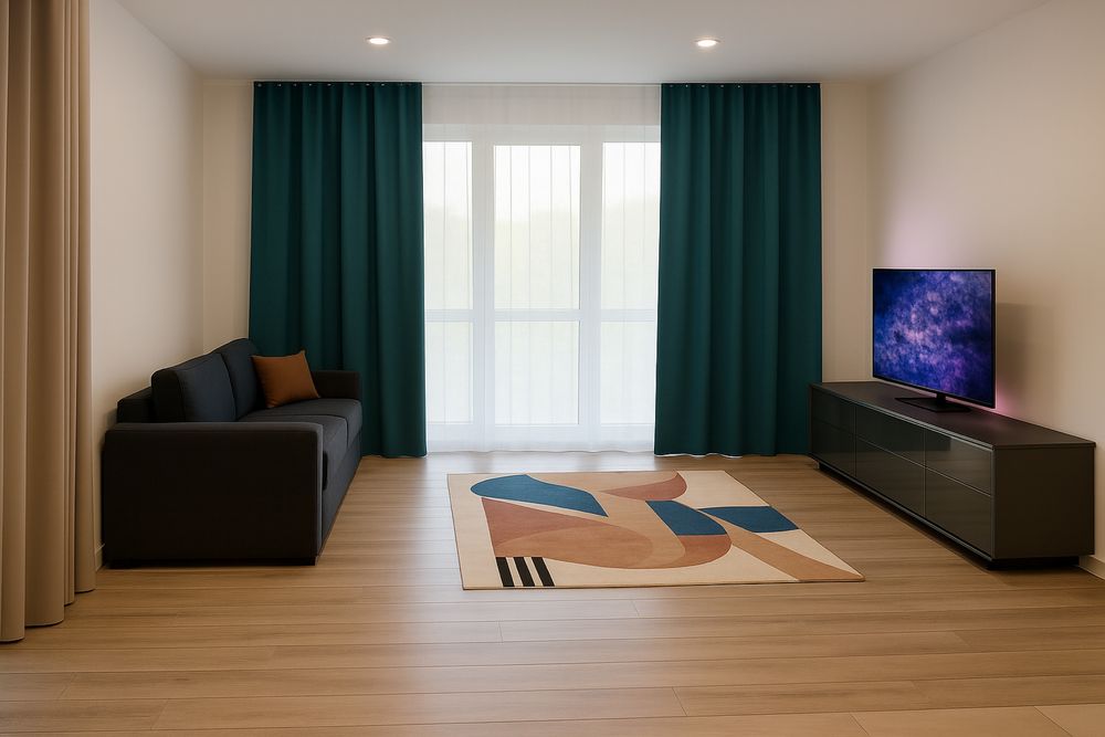 Spacious 1-bedroom studio apartment with separate bedroom in Lviv