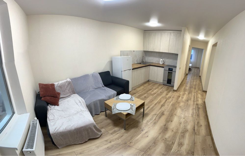 Spacious Studio Apartment near Teremky Metro with Separate Kitchen and Bedroom