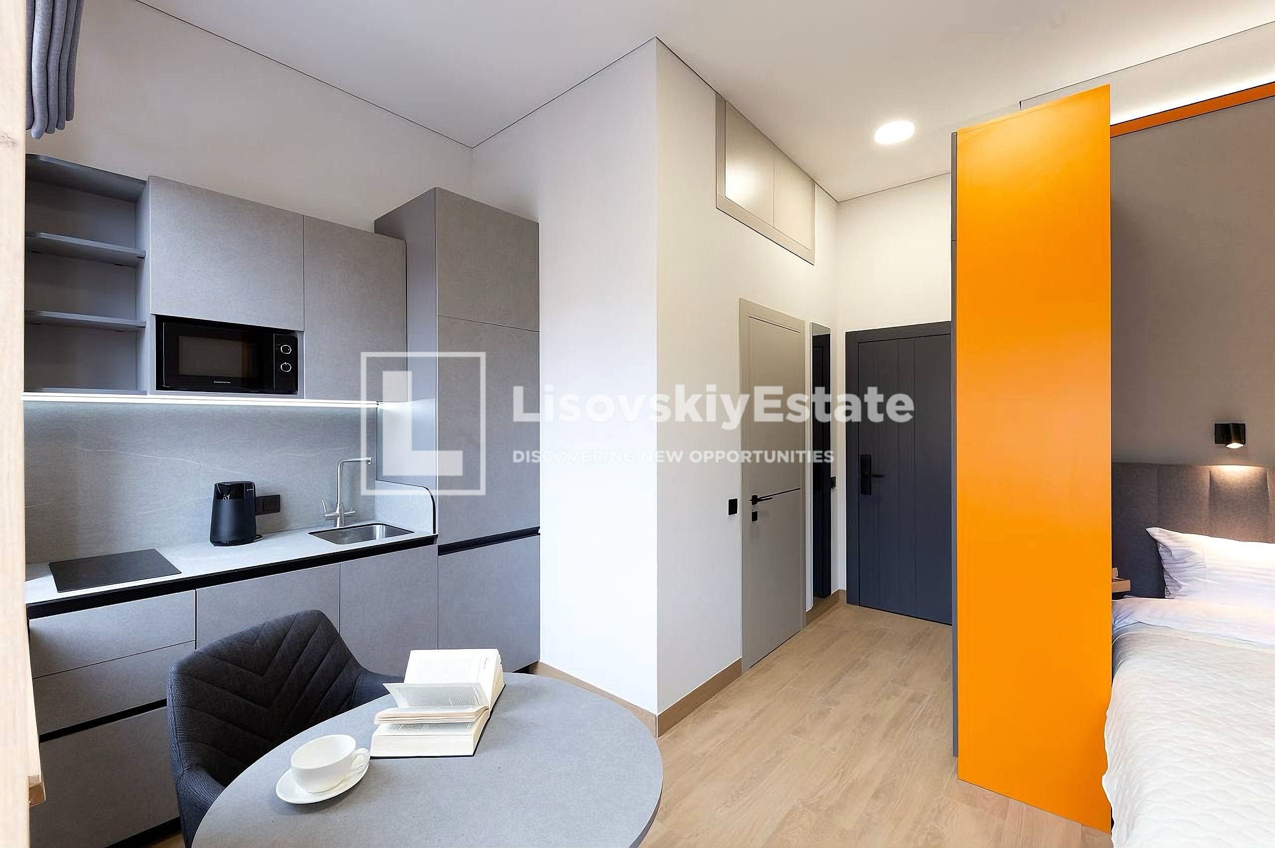 Modern Studio with Designer Interior Near Metro