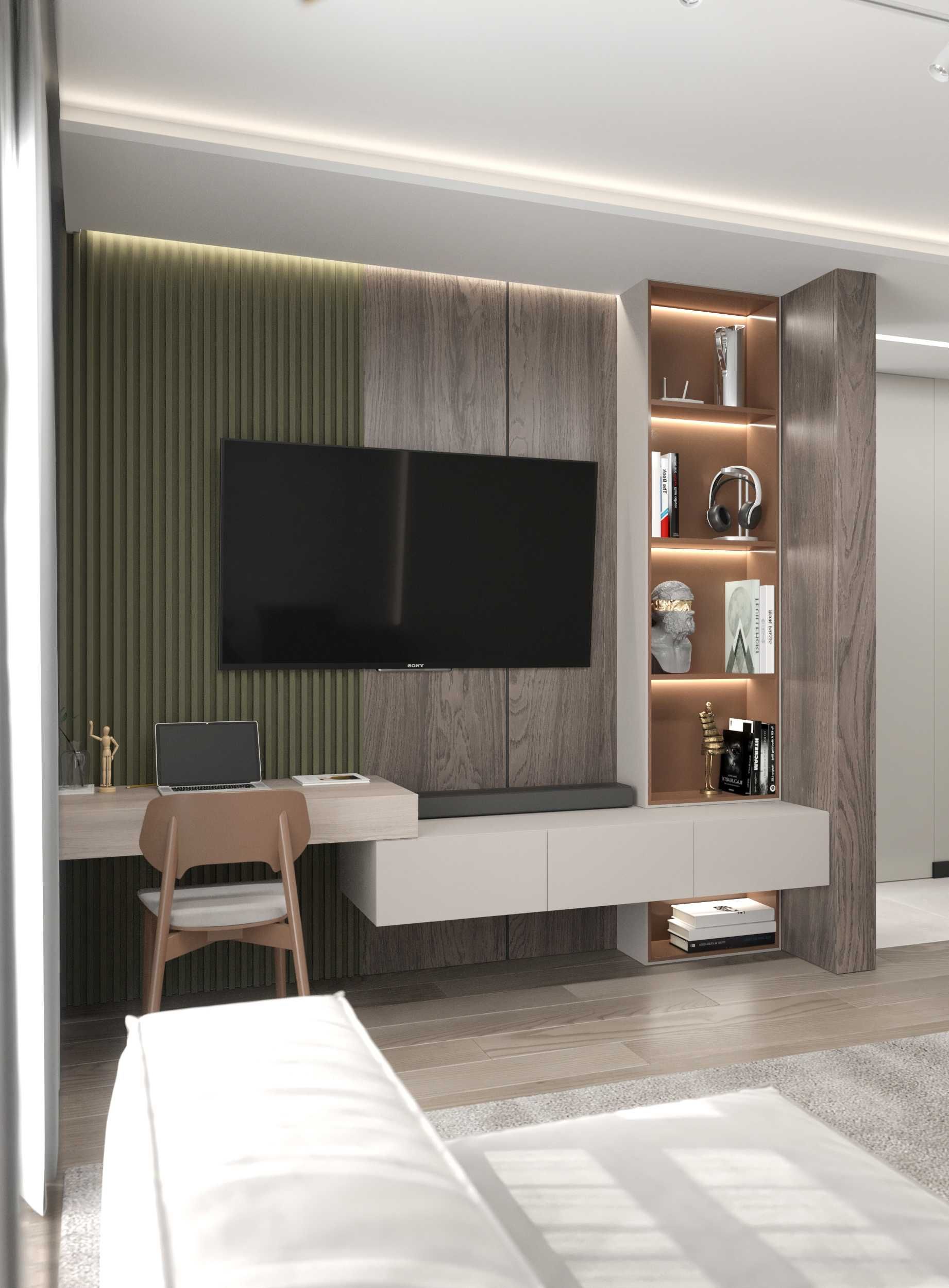 Modern apartment near city center with designer renovation
