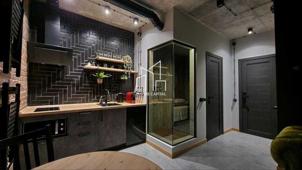 1-Room Apartment with Panoramic Windows and Designer Interior