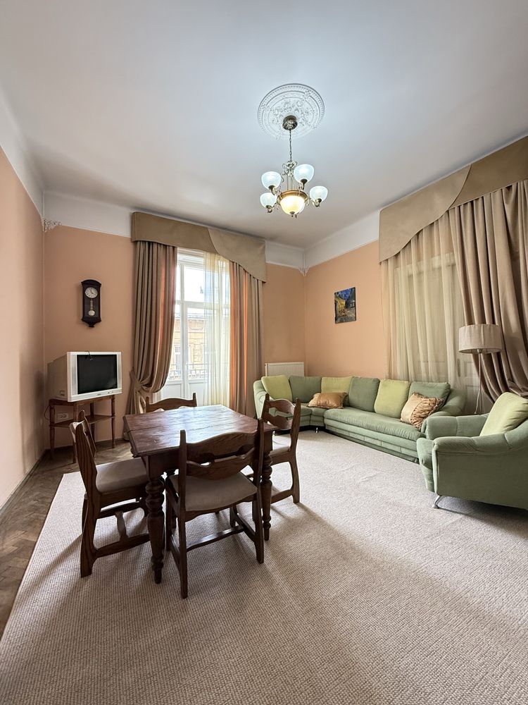 Spacious 3-Room Apartment in Historic Lviv Center with Authentic Austrian Building Features