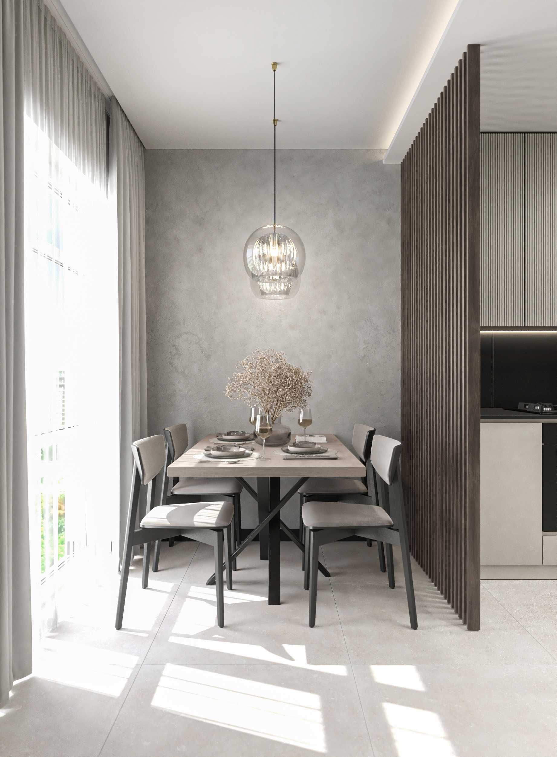 Modern apartment near city center with designer renovation
