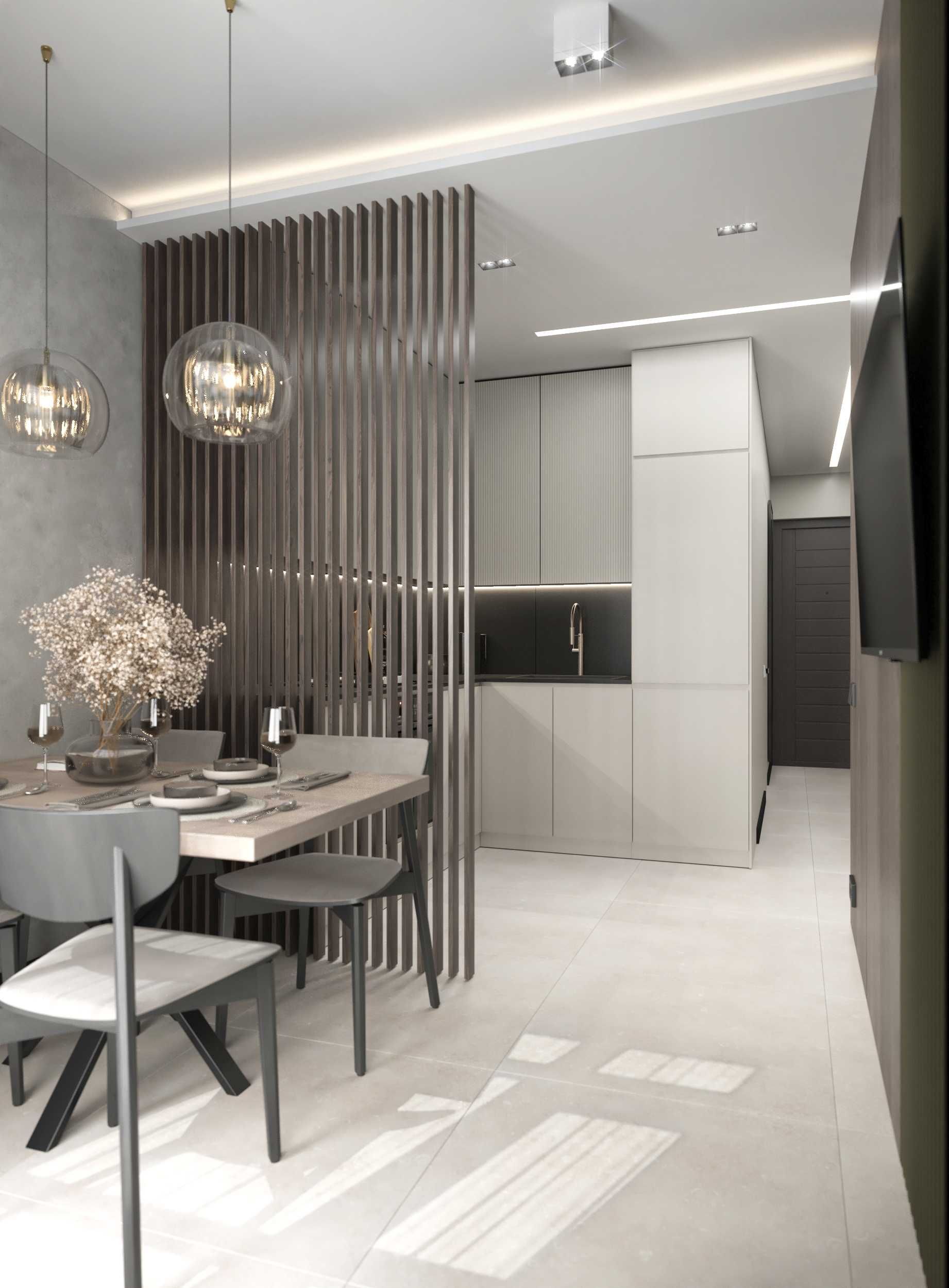 Modern apartment near city center with designer renovation