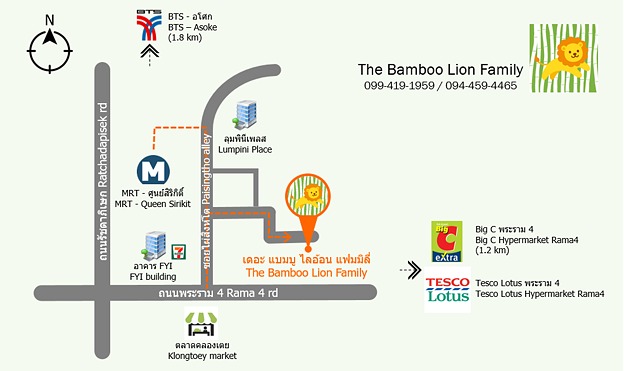 The Bamboo Lion Family - Compact Fully Furnished Studio Apartment