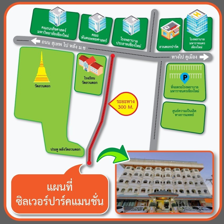 Silver Park Mansion - Affordable Daily and Monthly Accommodation in Chiang Mai