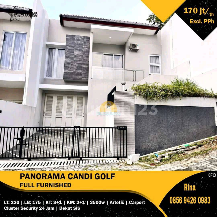 Furnished Two-Story House Near Candi Golf Semarang