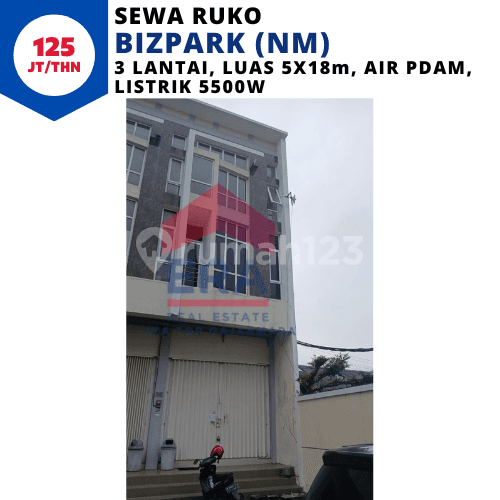 3-Floor Commercial Ruko in Bizpark with Utilities