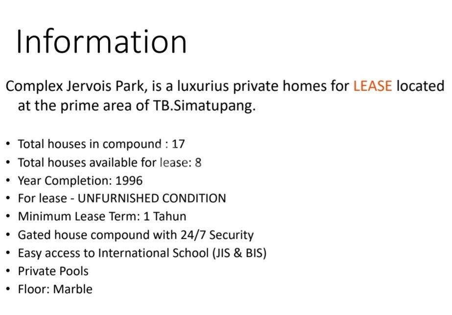 Luxury TB Simatupang Complex with Private Pool