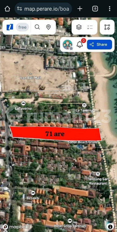 Beachfront Land with Beach Club in Sanur