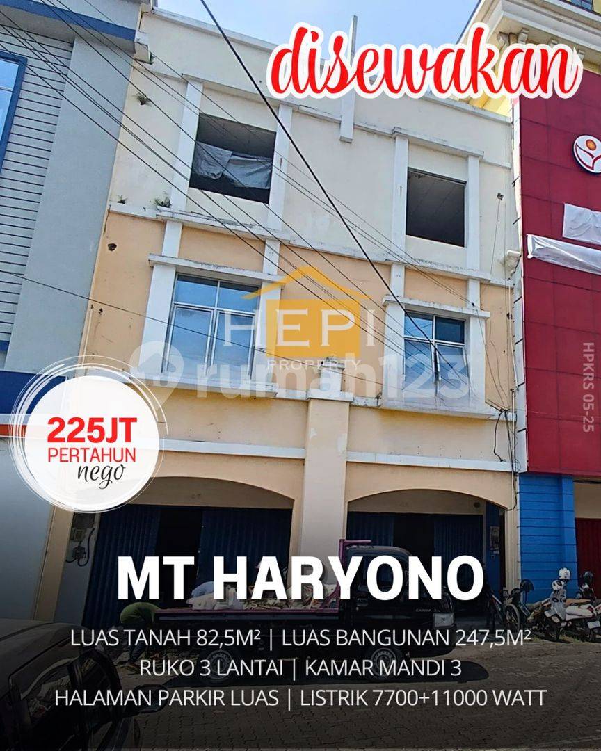 3-Story Commercial Building for Rent on MT Haryono Street, Semarang