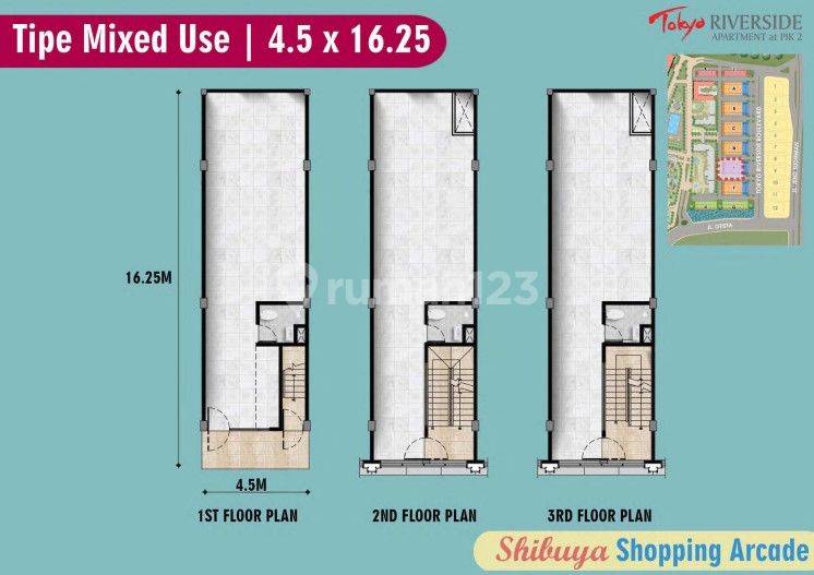Shibuya Shopping Arcade Ruko - Strategic Location, 3 Floors