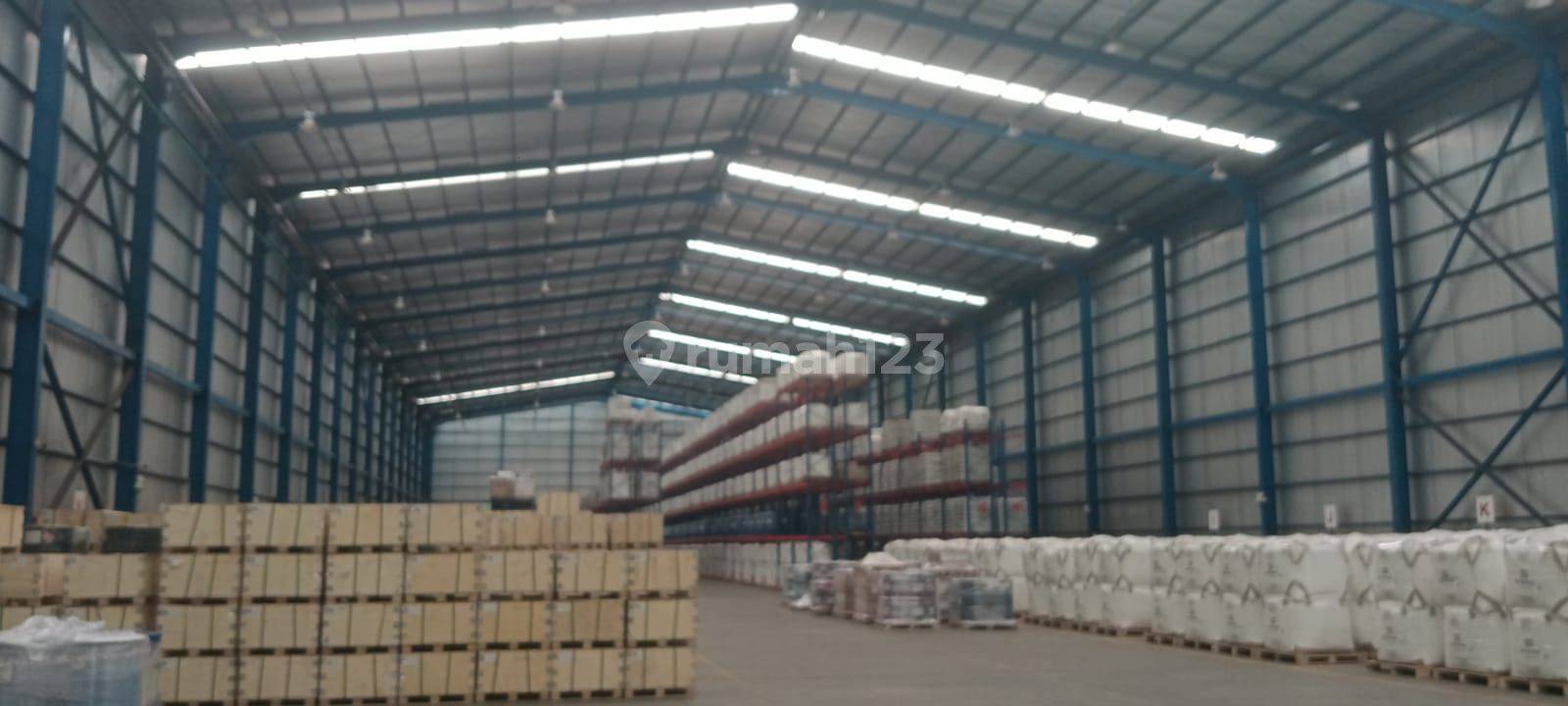 Modern Industrial Warehouse with Loading Dock and CCTV