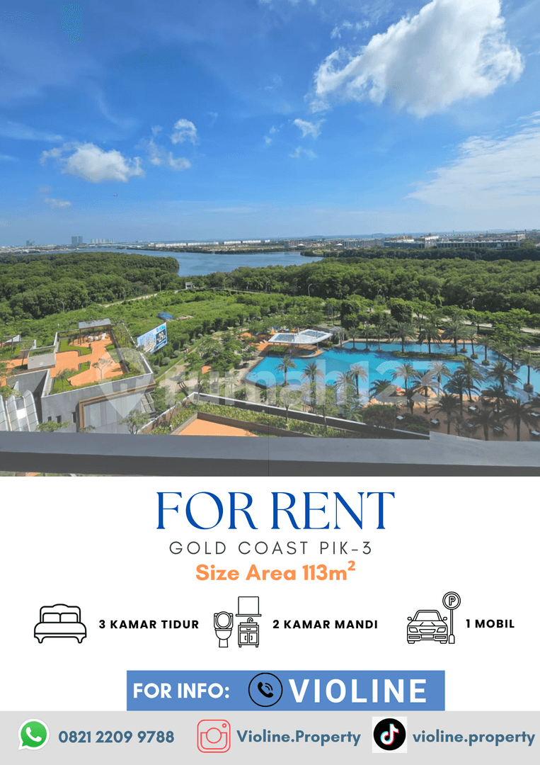 Gold Coast PIK-тегі теңіз көрінісі бар 3 бөлмелі пәтер